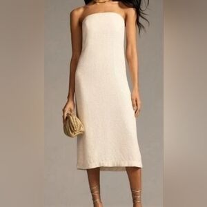 Anthropologie NWT Forever Thet Girl Straplees Slim Midi Dress .